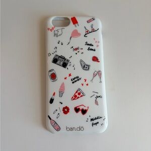 ban.do White Phone Case with Pink & Black Doodle Icons